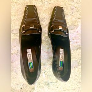 Arnold Churgin Black Italian Leather Heels Size 38